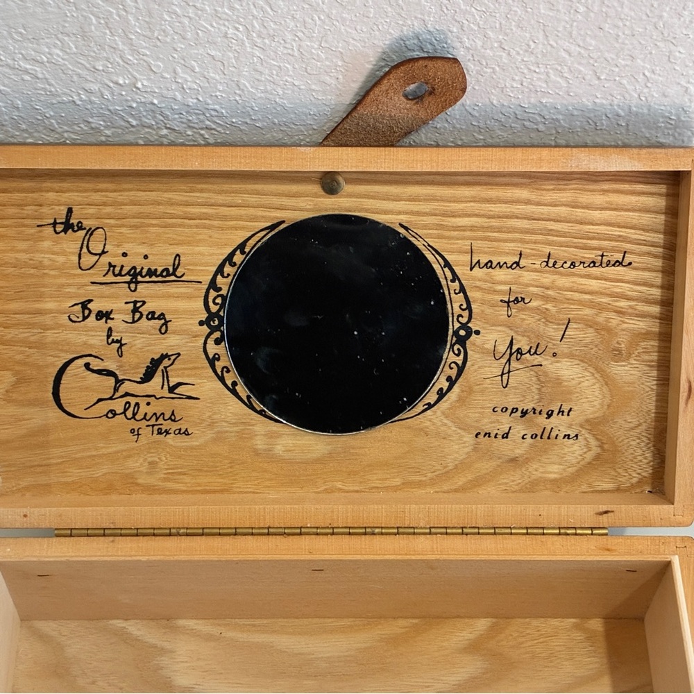 Vintage Enid Collins of Texas "For the Birds" Signed Wooden Box Bag Purse 60s - Picture 9 of 12